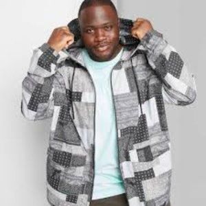 Men's Printed Casual Fit Jacket - Original Use Sz S
